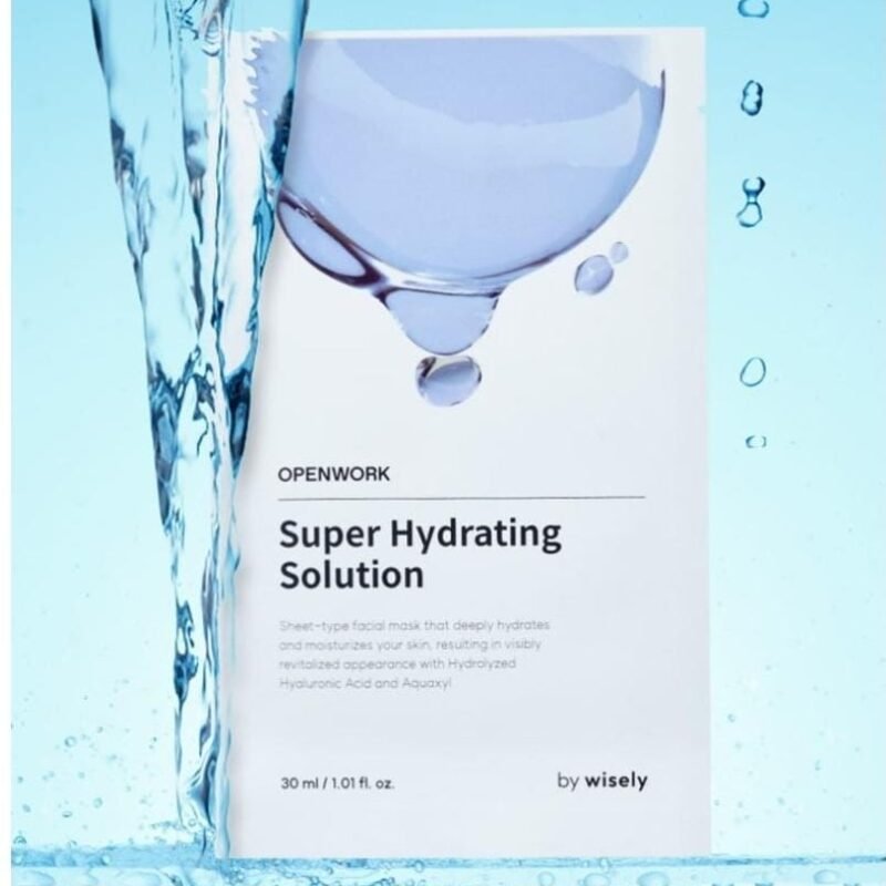 Mascarillas Faciales de Lámina. Caja x10 By Wisely Openwork Super Hydrating Solution 