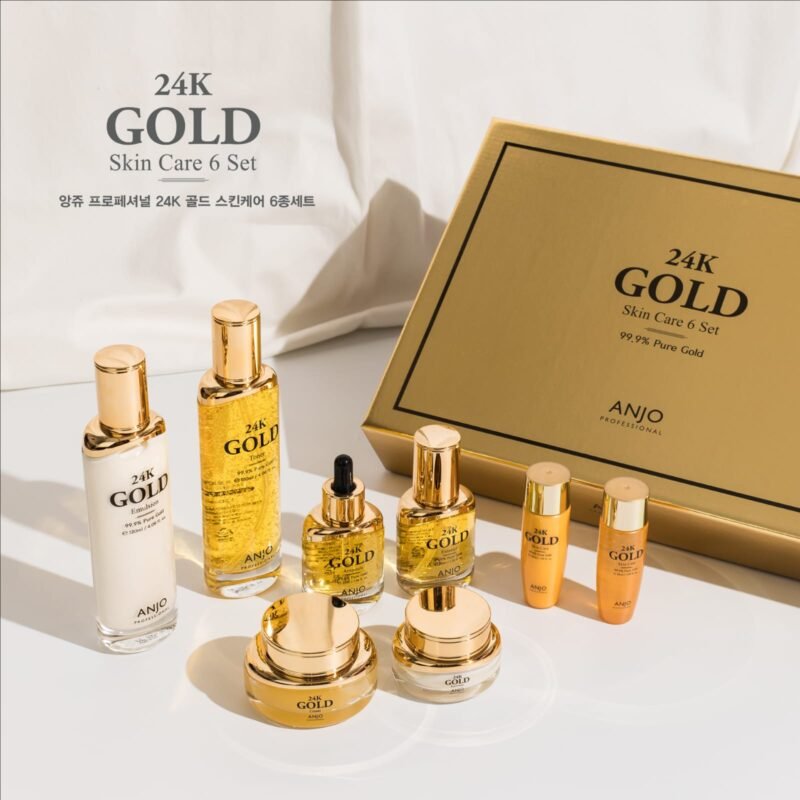 Set 6 Piezas Oro 24K 99.9% ANJO Professional
